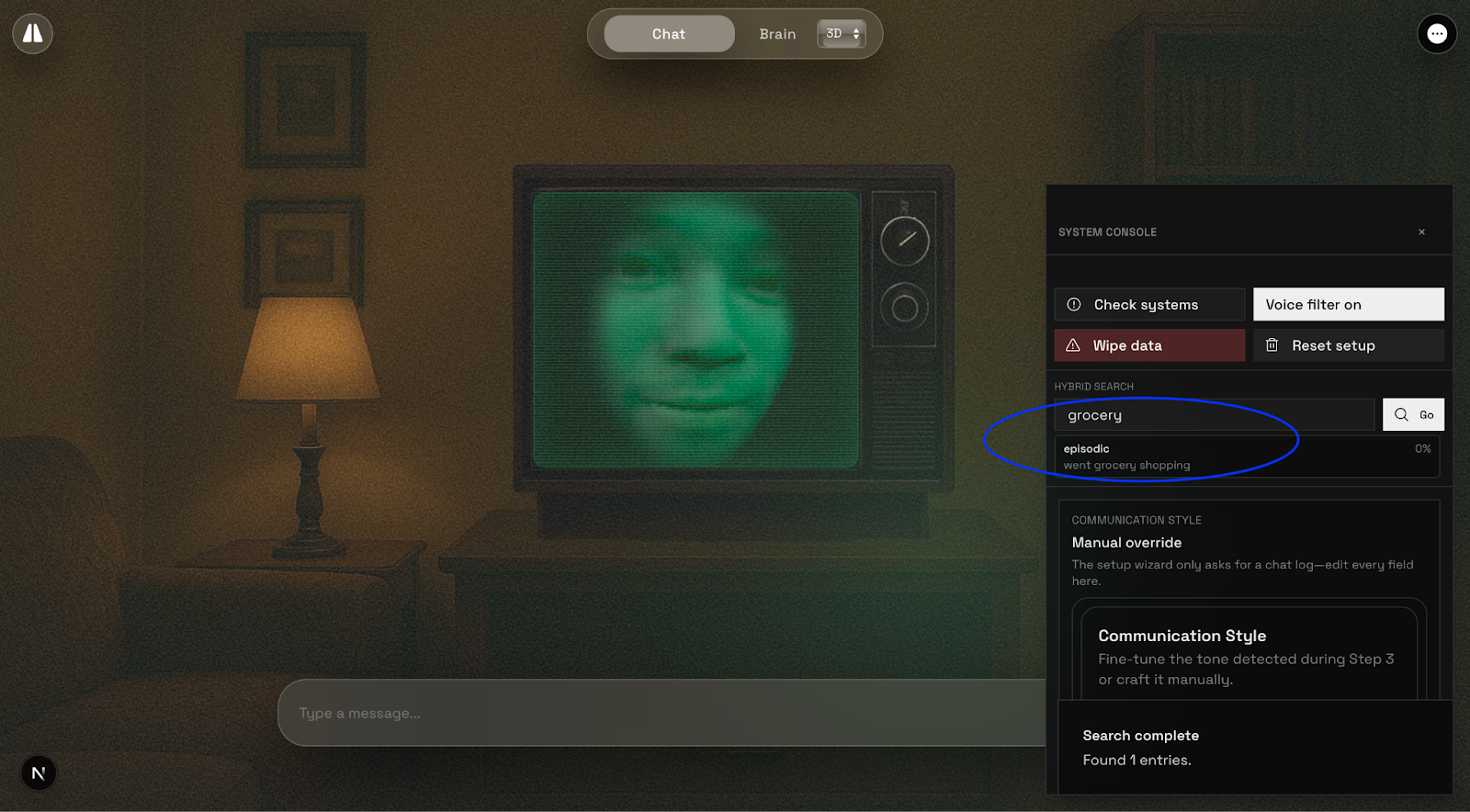 Memory Check Interface